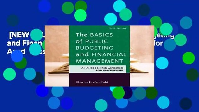 [NEW RELEASES] Basics of Public Budgeting and Financial Management: A Handbook for Academics and