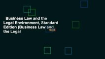Business Law and the Legal Environment, Standard Edition (Business Law and the Legal
