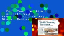 Form Your Own Limited Liability Company: Create an LLC in Any State  Review