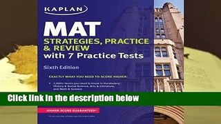 Full E-book  MAT Strategies, Practice  Review  Review