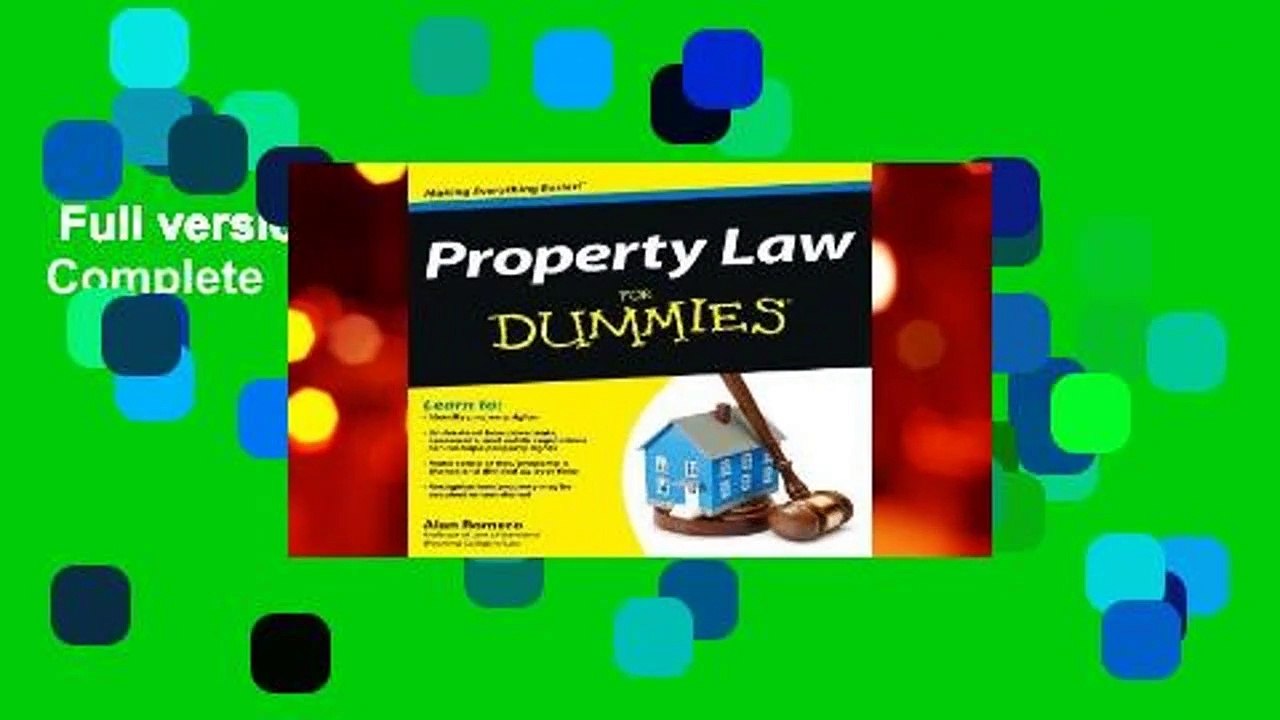 Full version  Property Law for Dummies Complete