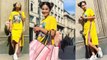 Hina Khan gorgeous look in high slit yellow dress; Check Out | Boldsky