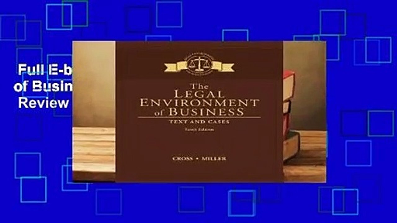 Full E-book  The Legal Environment of Business: Text and Cases  Review