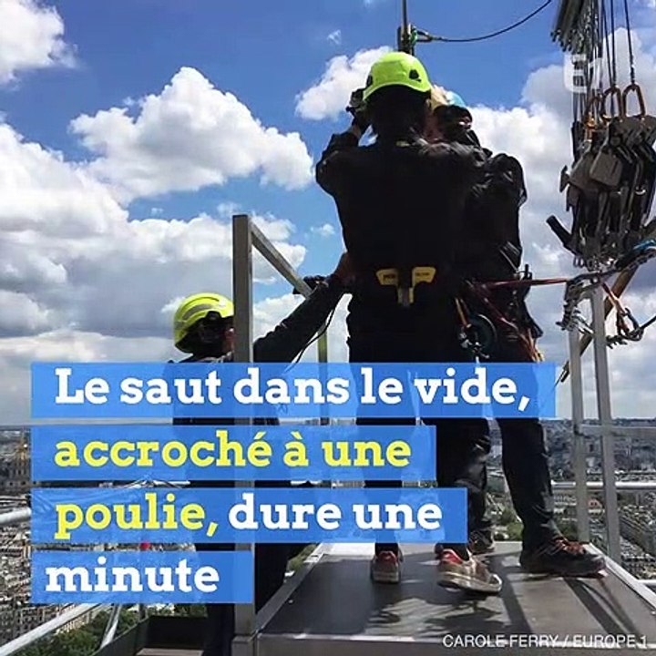 Une tyrolienne a été installée depuis le 2e étage de la Tour Eiffel à Paris !