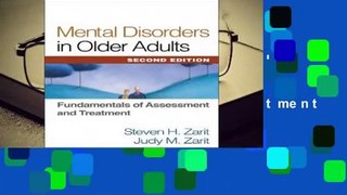 About For Books  Mental Disorders in Older Adults: Fundamentals of Assessment and Treatment