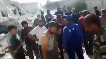 ضحايا مدنيون بقصف جوي على معرة النعمان (فيديو)
