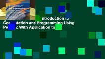 [NEW RELEASES]  Introduction to Computation and Programming Using Python: With Application to