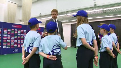 Duke of Sussex attends Cricket World Cup opening with school children