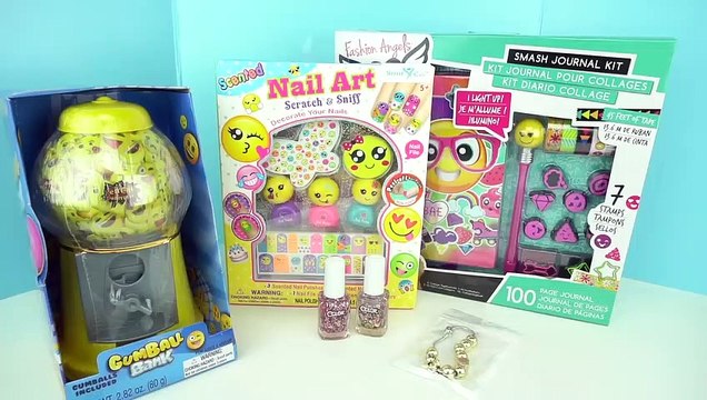 Juguetes de Emojis - Maquina de Chicles, Esmaltes DIY emoji Uñas, Dulces PEZ Diario SMASH