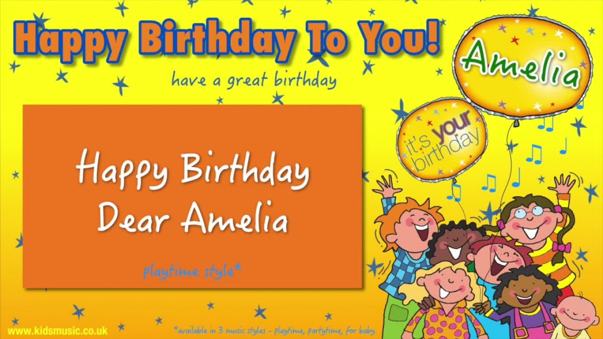 Jump Singers - Happy Birthday Dear Amelia (For Playtime)