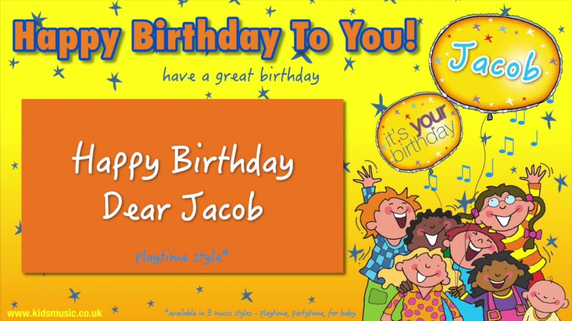 Jump Singers - Happy Birthday Dear Jacob (For Playtime) - Vidéo Dailymotion