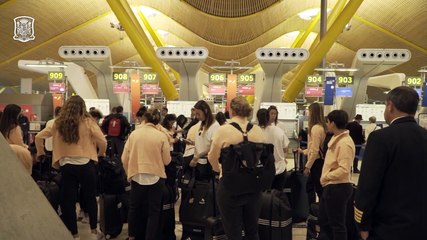 Imágenes de la Llegada a Francia de la Selección Española Femenina