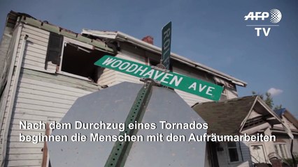 Aufräumen nach dem Tornado in Ohio