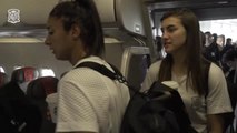 La selección española femenina ya viaja a Francia