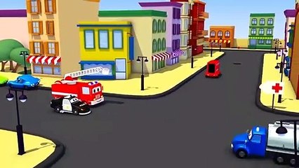 La Super Patrouille: camion de pompier et voiture de police, et l'Ambulance à Car City