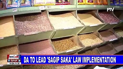 DA to lead 'Sagip Saka' law implementation