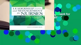 Best product  Leadership and Management for Nurses: Core Competencies for Quality Care - Anita