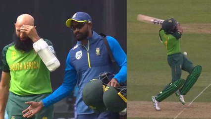 World Cup 2019 ENG vs SA: Hashim Amla retires hurt after hit on head | वनइंडिया हिंदी