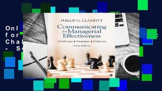 Online Communicating for Managerial Effectiveness: Challenges - Strategies - Solutions  For Free