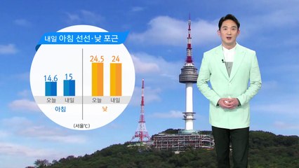 [날씨] 내일 아침 선선·낮 포근...낮부터 구름 사라져 / YTN