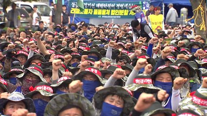 현대중공업 농성장, 주총 앞두고 긴장감 고조 / YTN