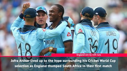 Archer stars as England win CWC opener