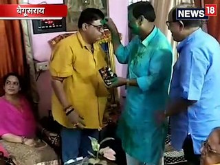 शपथ लेते ही गिरिराज सिंह के ननिहाल और बुआ घर में एक साथ मनाई गई होली- दिवाली