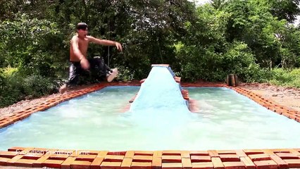 Build Swimming Pool Around Water Slide (part 2)