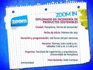 ZOOM IN   Diplomado en ingeniería de productos sostenibles