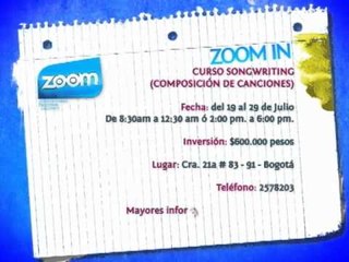 ZOOM IN - Curso SONGWRITING