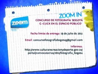 ZOOM IN - Concurso de Fotografía 'BOGOTÁ G -Click en el espacio público'