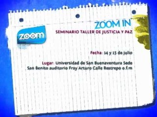 ZOOM IN - SEMINARIO TALLER DE JUSTICIA Y PAZ
