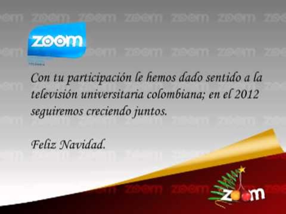 Tarjeta de navidad Canal ZOOM