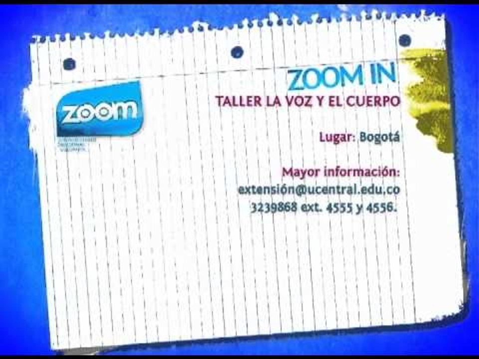 ZOOM IN - Taller la voz y el cuerpo