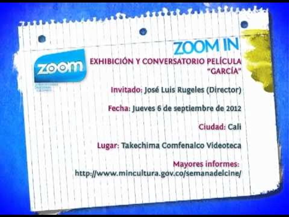 ZOOM In - Exhibición y conversatorio Película García