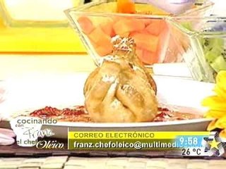 Chef franz cocina bolsitas de papaya y kiwi
