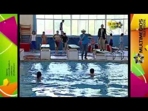 Mario y Pachuco en los clavados sincronizados