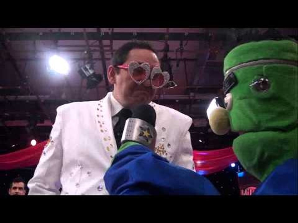 Mister Grin detrás de Camaras de Mitad y Mitad Canto al amor