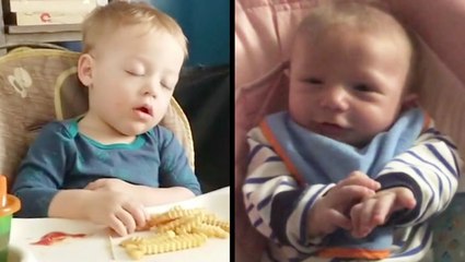 Sleepy But Still Hungry & 3-Month-Old Baby Talks