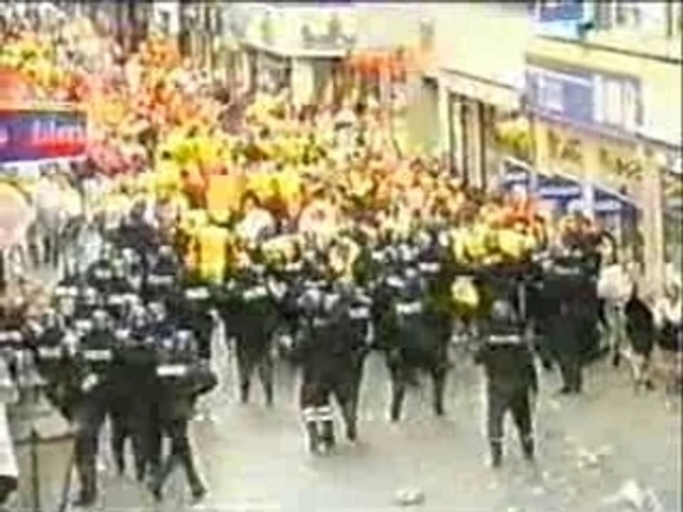 Hooligans anglais en action