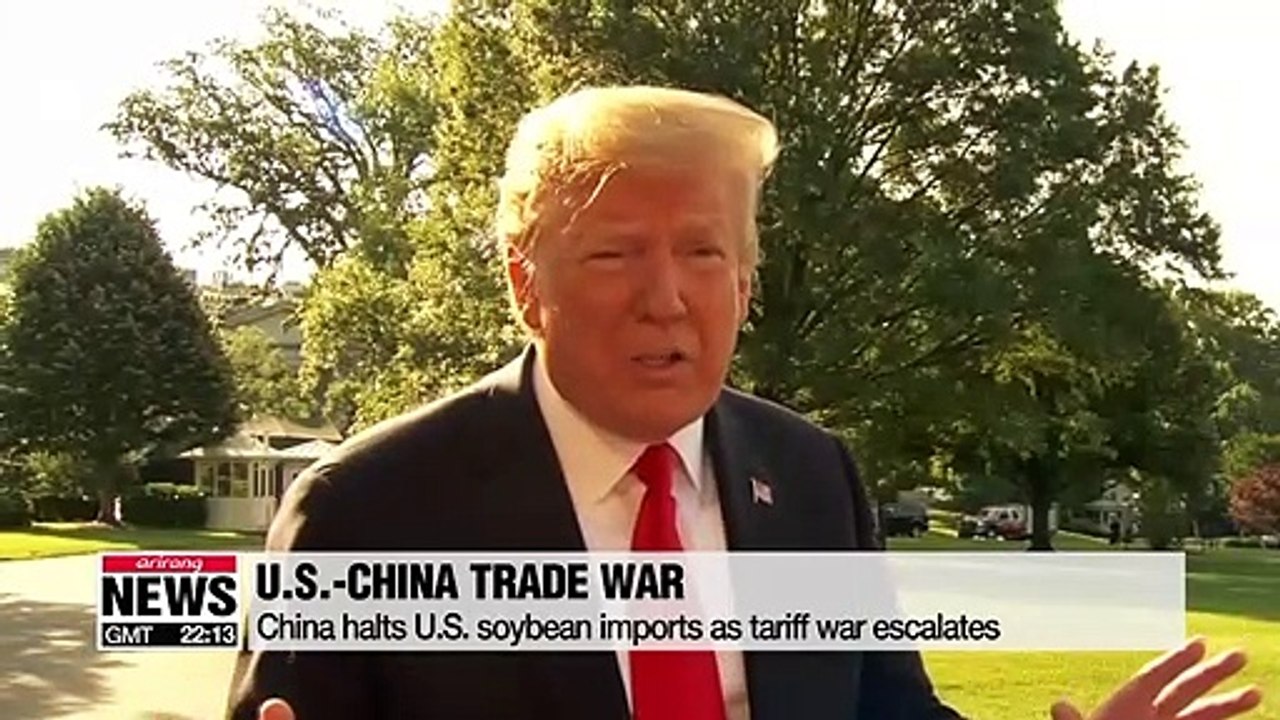 China halts U.S. soybean imports as tariff war escalates