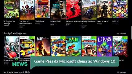 Game Pass da Microsoft chega ao Windows 10