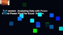 Full version  Analyzing Data with Power BI and Power Pivot for Excel  Review