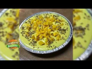 Delicioso pay de mango sin hornear