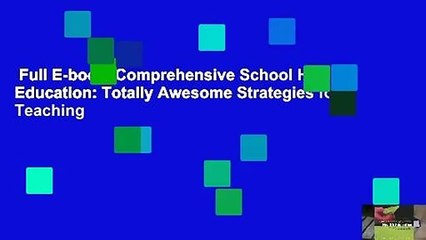Full E-book  Comprehensive School Health Education: Totally Awesome Strategies for Teaching