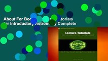 About For Books  Lecture- Tutorials for Introductory Astronomy Complete