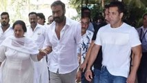 Salman Khan attends Ajay Devgan's father Veeru Devgan's prayer meet; Watch video | FilmiBeat