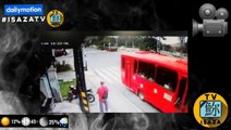 Tremendo choque entre moto y taxi en Bogotá Colombia