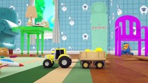 Street Vehicles Police Cars Tow Truck - Learn Colors for Children - Woooden Hammer for Kids Toddlers