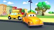 Tom The Tow Truck with the Fire Truck, Taxi, Tractor, Garbage Truck, Police Car in Car City